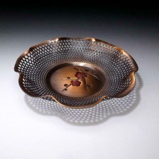 AO5: Vintage Japanese Pure Copper Tea Plate,  Tea ceremony 6