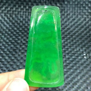 Chinese Rare Collectible Green Jadeite Jade Carved Eagle & Tree Handwork Pendant 6