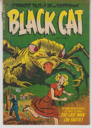 Black Cat Mystery 53 - Gd 1.  8 Pre - Code Horror Harvey Cents 1954 Scarce