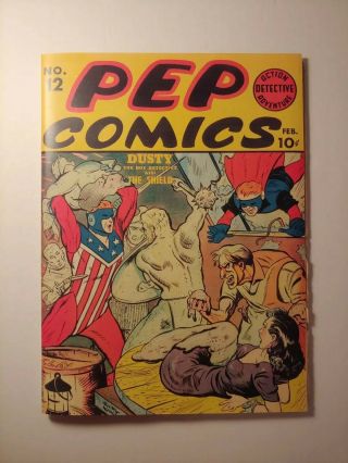 Pep Comics 12 Mlj Magazines Rare Golden Age Pre Archie The Shield Novick Biro