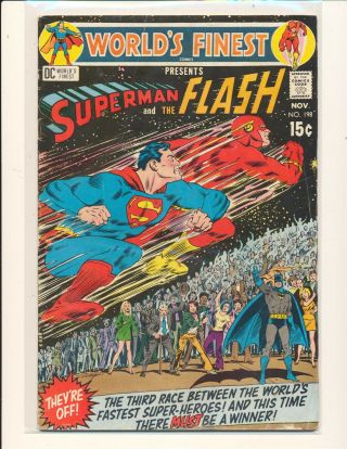 World’s Finest Comics 198 - 3rd Superman/flash Race G/vg Cond.