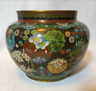 Antique Chinese Cloisonne Vase / Ginger Jar