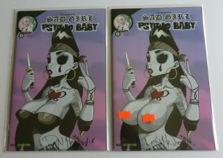Sad Girl Psycho Baby 1 Mature & Risque Variant Covers Signed By Dan Mendoza Htf