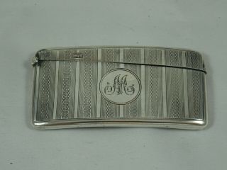 Solid Silver Card Case,  1907,  37gm