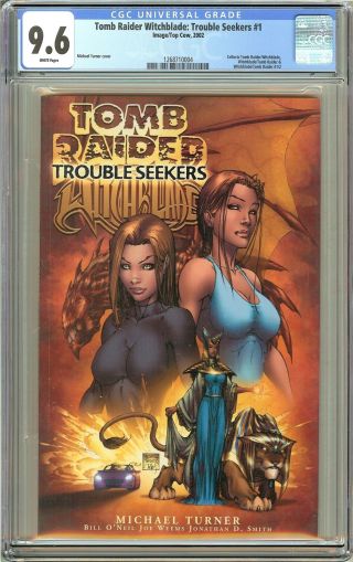 Tomb Raider Witchblade Trouble Seekers 1 Cgc 9.  6 White Pages 1268710004