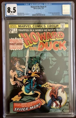 Howard The Duck 1 Cgc 8.  5 (vf, ) White Pages,  Freshly Graded / Slab