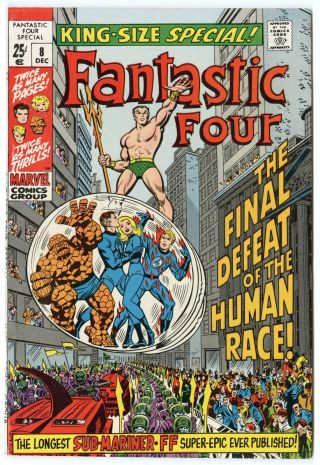 Fantastic Four Annual 8 Nm 9.  4 White Pages Reprints Ff Annual 1 Marvel 1970