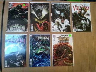 Venom (2016) 1 2 3 6,  164 165 1st Print Web Of Venom Unleashed 1 Eddie Brock