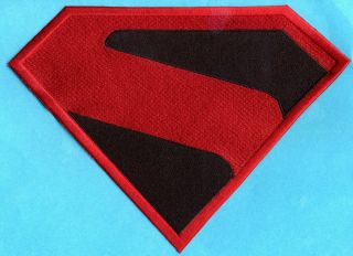 7 " X 10 " Large Red & Black Fully Embroidered Superman Kingdom Come Chest Patch