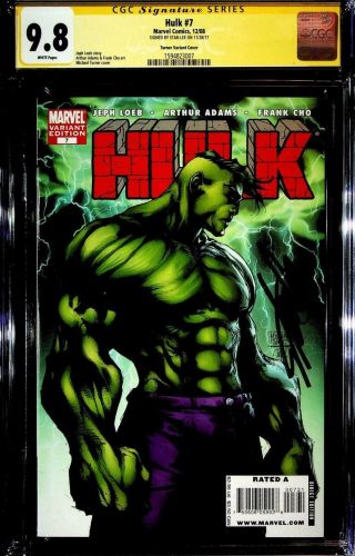 Marvel Hulk 7 Cgc Ss 9.  8 Signed Stan Lee Aspen Turner Variant