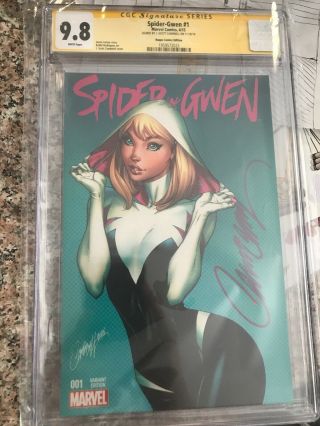 Spider - Gwen 1 Rupps Comics Variant Cgc 9.  8 Ss 4x Campbell Rico Latour Robbi