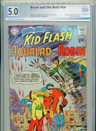 1964 Dc The Brave And The Bold 54 1st Appearance Teen Titans Pgx 5.  0 Oww Cgc It