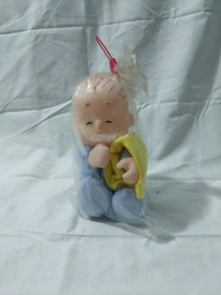 Vintage Peanuts Linus Thumb And Blanket Doll In Package Never Opened 1966