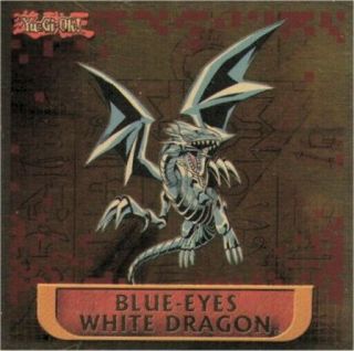 Yu - Gi - Oh Blue - Eyes White Dragon Hologram Sticker (b)