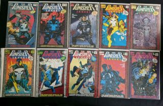 Punisher Armory (1990 Marvel Series) 1 - 10 Complete Set 1 2 3 4 5 6 7 8 9 10