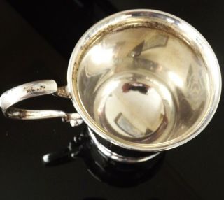 ANTIQUE LONDON 1931 SOLID SILVER GEORGE V 1/4 PINT TANKARD / CUP 3