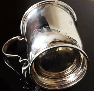 ANTIQUE LONDON 1931 SOLID SILVER GEORGE V 1/4 PINT TANKARD / CUP 4