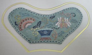 Fine antique framed Chinese silk embroidered panel 6
