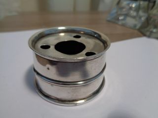 Early Antique Solid Silver Round Ink Well