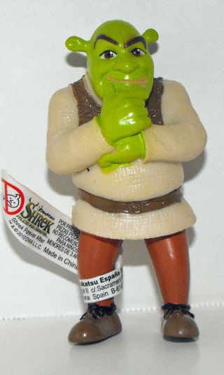 Shrek Thinking Figurine 3 Inches Tall Plastic Miniature Figure From Shrek Movie