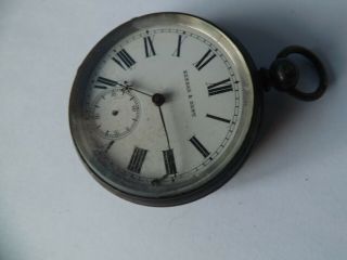 A Fine Vintage Silver - 800 Cased Open Face Kendal And Dent Pocket Watch