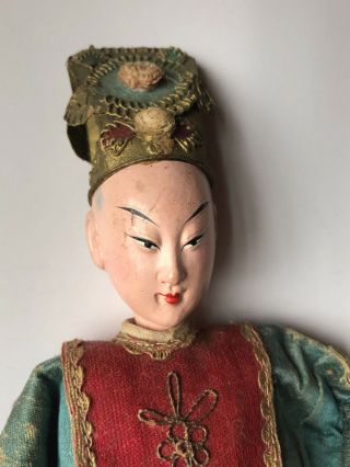 Fine Antique Chinese Doll With Embroidered Imperial Court Robe Ceramic Head Male 5