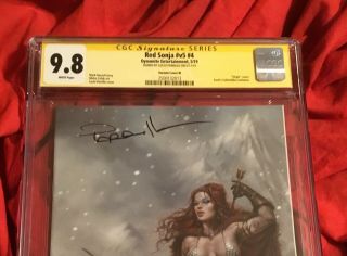 CGC SS 9.  8 RED SONJA 4 VIRGIN VARIANT SIGNED BY LUCIO PARRILLO 12