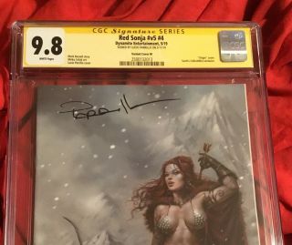 CGC SS 9.  8 RED SONJA 4 VIRGIN VARIANT SIGNED BY LUCIO PARRILLO 3