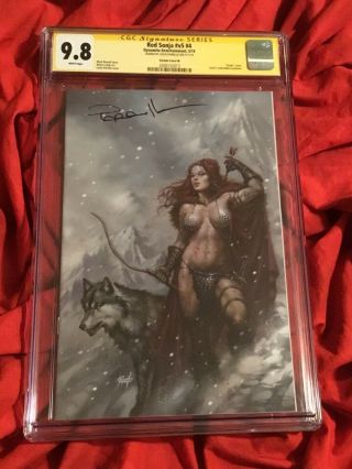 CGC SS 9.  8 RED SONJA 4 VIRGIN VARIANT SIGNED BY LUCIO PARRILLO 9