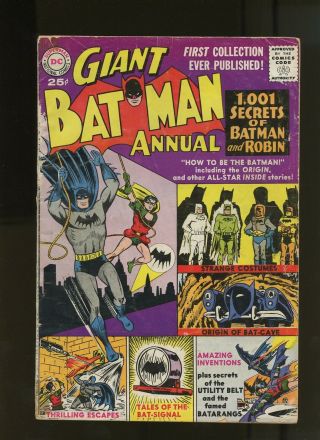 Batman Annual 1 Gd,  2.  5 1 Book (1961 Dc Comics) 1st Reprint 1950s Era Stories