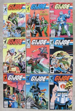 9 G.  I.  Joe A Real American Hero 56 - 64 1987 Marvel Comic Books.  Near