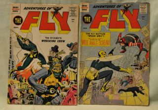 Archie Adventure Comics The Fly Set Of 2 Vintage 1959