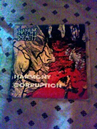 Napalm Death Harmony Corruption Lp 1990 First Press Paradise Lost Death Carcass