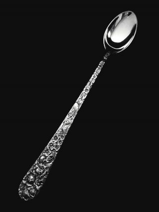 Stieff Sterling Silver Rose Iced Tea Spoon - 7 3/8 " 