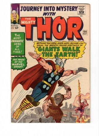 Journey Into Mystery With Thor 104,  May 1964 1 Very Fine 8.  0