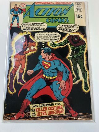 Action Comics 383 Superman And The Legion Of Superheroes.  Fine,  V.  F