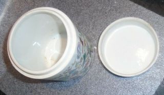 fine old Chinese porcelain tea caddy jar coin glaze 6