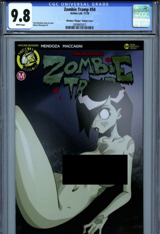 Zombie Tramp 54 (2018) Action Lab Cgc 9.  8 White Pages Mendoza Variant
