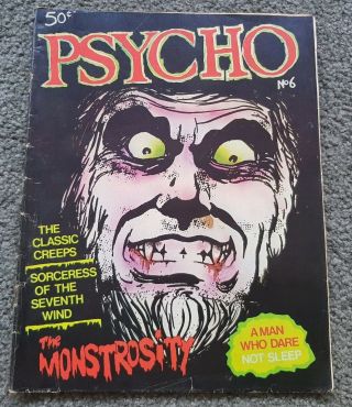 Australian Horror Comic: Psycho 6 Page Publications 1977