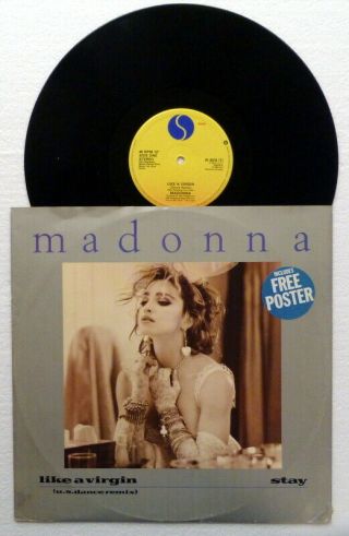 Madonna Like A Virgin (u.  S.  Dance Remix) /stay 12 " Uk Poster Rp838