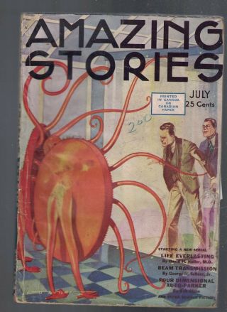 Stories Pulp July 1934 - Wild Alien Cover - Life Everlasting Plus 17 More