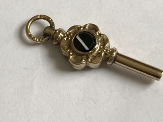 Antique Victorian 1890’s 9 Ct Rolled Gold Forget Me Not Flower Pocket Watch Key