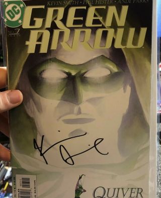 Signed Green Arrow Comic 7 By Writer Kevin Smith