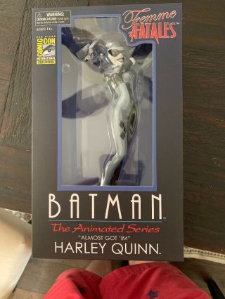 Sdcc Exclusive 2015 Batman Animated Harley Quinn B&w Pvc Figurine Femme Fatales