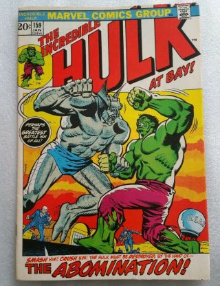 Marvel Comics Group: The Incredible Hulk 159
