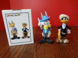Looney Tunes Bugs Bunny & Daffy Duck Salt & Pepper Shakers 1993 6200 Fast S/h