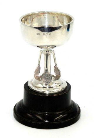 Antique/vintage Sterling Silver 1931 Tennis Trophy Cup.  B 