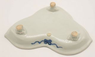 Unusual Chinese 18/19th C Century Blue and White Footed Dish 3