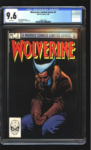 Wolverine Limited Series 3 Cgc 9.  6 Nm,  Frank Miller Cover Art Marvel 1982