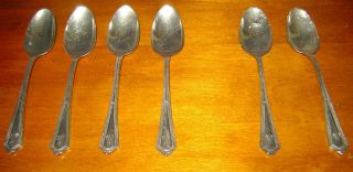 Gorham Plymouth Sterling Silver 925 Spoons 92.  8 G Set Of 6 Pat 1911 Scrap Or Not